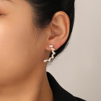 Heart-Style Earrings with Silver Needle Posts