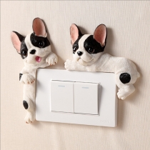 3D Resin Dog Switch Cover Stickers for Wall Socket Protection