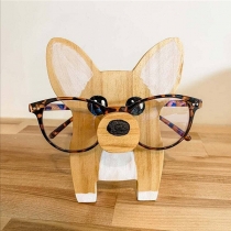 Corgi-Shaped Wooden Glasses Stand