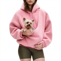 Pet Pouch Hoodies，Oversized Sweatshirt With Pocket Front Carry Pouch For Small And Cats, Puppy Kitten Dogs Holder