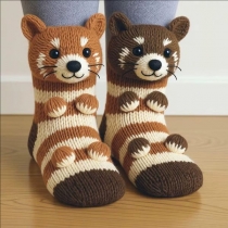 Cute 3D Animal Knitted Floor Socks