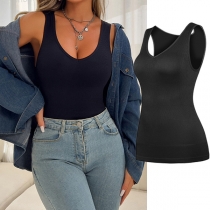 Fashion V-neck Slim-fit Tank Top