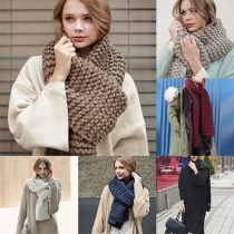 Fashion Solid Color Warm Knit Scarf