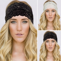 Fashion Solid Color Lace Headband