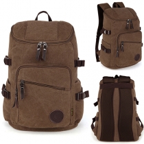 Fashion Solid Color Big Capacity Outdoor Traveling Canvas Backpack