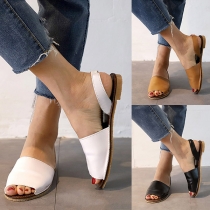 Fashion Flat Heel Peep Toe Sandals 
