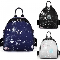 Fashion Starry-sky Printed Multifunctional Mini Backpack 