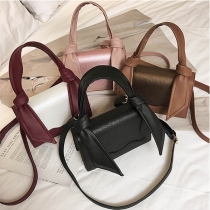 Fashion Contrast Color Knotted Shoulder Messenger Bag