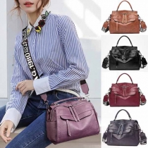 Fashion Solid Color Multifunctional Shoulder Messenger Bag 