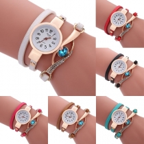 Fashion Rhinestone Inlaid Bracelet Watch 