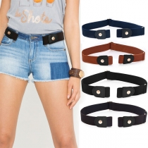 Simple Style Solid Color Elastic Waistband