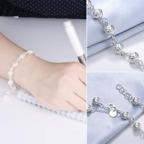 Fashion Silver-tone Hollow Out Ball Bracelet