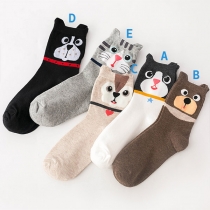 Cute Cartoon Cat Printed Socks