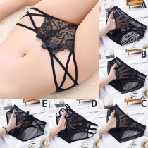 Sexy Low-waist See-through Lace Briefs