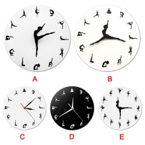 Creative Style Dancing Girl Quartz Wall Clock