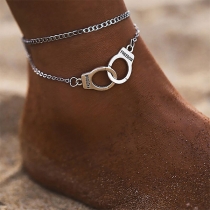 Chic Style Handcuffs Shaped Dual-layer Anklet