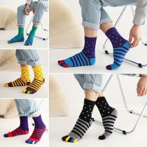 Fashion Contrast Color Stripe Separate-toe Socks  2 Pair/Set