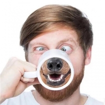 Funny Style 3D Dog's Nose Pattern Ceramic Mug