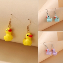 Cute Style Yellow Duck Shape Earrings