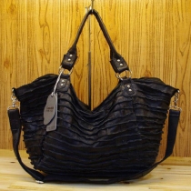 Chic Black Draped Ruched Solid Color Cross body Shoulder Hobo Bag Handbag 