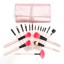 Gorgeous Professional Cosmetic Makeup Brushes 18pcs Set Knit with Case 