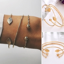 Fashion Gold-tone Alloy Bracelet 3 pcs/Set