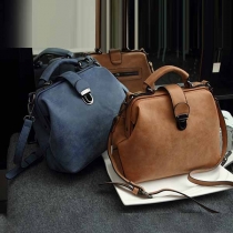 Retro Solid Color Multi-function Canvas Shoulder Handbag Bag