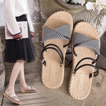 Simple Style Flat Heel Open Toe Multifunctional Sandals