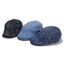 Fashion Unisex Sunscreen Denim Peaked Cap