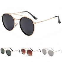 Retro Style Round Frame Unisex Sunglasses