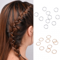 Fashion Gold/Silver-tone Circle-shaped Hair Accessories 10pcs/Set
