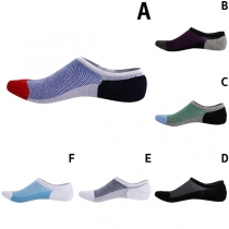 Fashion Contrast Color Breathable Men's Ankle Socks