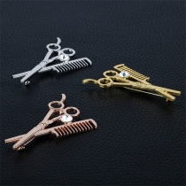 Chic Style Scissors Comb Shaped Brooch