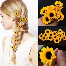 Sweet Style Sunflower Shaped Hair Accessories 5 pcs/Set