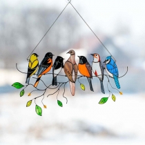 Art Bird Ornaments Hanging Suncacthers for Windows Doors Home Decoration