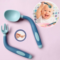 Feeding Training Spoon and Fork Tableware Set for Babies Toddlers 2 Piece/Set