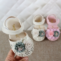 Cute Style 3D Flower Hollow Out Closed-toe Baby Toddler Sandals
