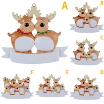 Cute Style Cartoon Elk Shape Christmas Tree Pendant Decoration