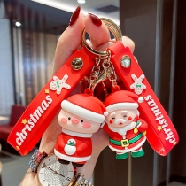 Cute Cartoon Santa Claus Pendant Key Chain