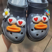 Detachable Duck Heart Eyes and Mouth Decoration Cartoon Shoes