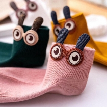 6 pairs/set Funny big eyes snail socks