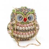 Owl Rhinestone Clutch Evening Bag