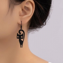 Creative Hollow Out Cat Earrings