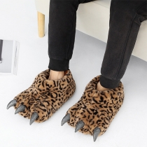 Cartoon Paw Slippers Parent Funny Style Thickened Comfortable Plush
