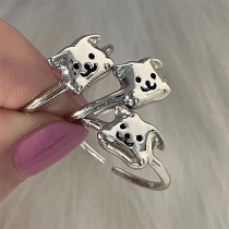 Cute Dog Open Ring