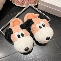 Cute and Funny Indoor Home Dog Cotton Slippers