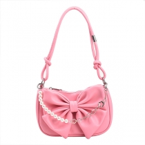 Elegant  Pearl Chain Bow Small Bag