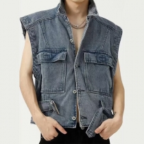 Men's Loose Fit Denim Vest