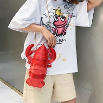 Small Underarm Bag with Cute Crayfish Design