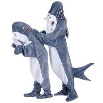 Soft Flannel Shark Onesie Pajama